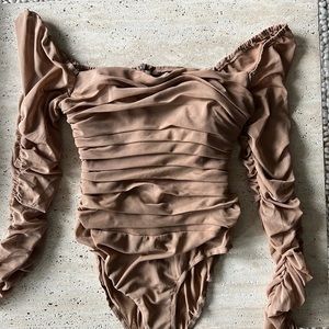 Princess Polly Delany Bodysuit in Beige